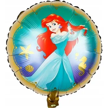Balónek Fóliový balónek Mořská panna Ariel, kulatý 18 palců