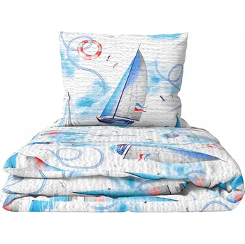 Povlečení Sada Povlečení Bark 140x200, 1x70x80, BAVLNA , Polský výrobek, plachetnice