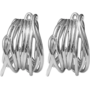 Módní doplněk JSB bijoux s.r.o. Ocelové náušnice kreole zamotané drátky