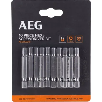 Bit 50mm šestihranné bity 5 10 ks AEG ASDH55010