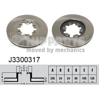Brzdový kotouč Brzdový kotouč NIPPARTS J3300317