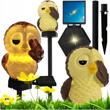 Venkovní osvětlení SOLÁRNÍ LAMPA SOVA LED ZAPICHOVACÍ DO ZAHRADY NA BALKON SOLÁRNÍ SVĚTLO ZÁPICH ZAHRADA