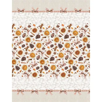 Elegance Digital Vánoce - Ubrus - Skořice a pomeranče