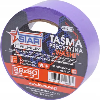 Lepicí páska Precizní maskovací páska WASHI PREMIUM s blokerem proti zatékání, 38 mm x 50 m STAR 42-0152