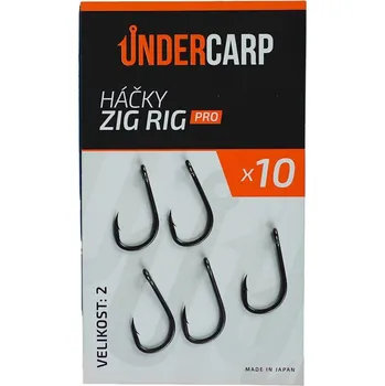 Rybářský háček Háčky UnderCarp Zig Rig PRO Velikost 2|10ks