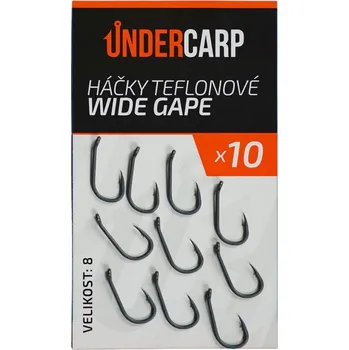 Rybářský háček 10ks - Háčky UnderCarp Teflonové WIDE GAPE Velikost 8