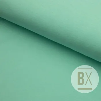 Teplákovina s lycrou - Zelená tyrkysová světlá