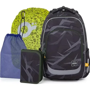 Školní batoh Zelenošedý školní batoh Topgal LORI 25018 SET LARGE