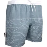 GUGGEN MOUNTAIN Pánské plavecké kraťasy ZM1608 2XL BÍLÁ|ŠEDÁ