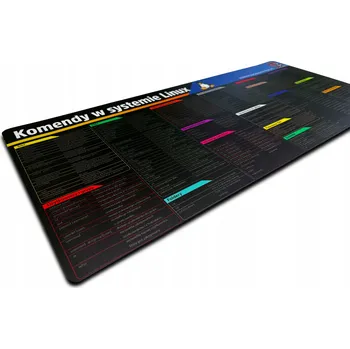 Podložka pod myš PODLOŽKA / PODLOŽKA NA STŮL POD MYŠ 59,1x27cm PŘÍKAZY V LINUXU / ZKRATKY