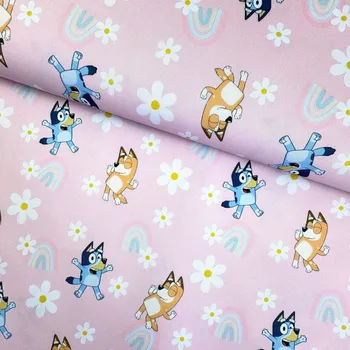 Kočárkovina OXFORD Digital - Bluey na růžovém