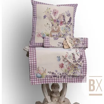 Štóla Gobelín 45/140 cm - ZAJÍČEK fialová