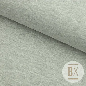 Teplákovina s lycrou - Šedá melír 8%