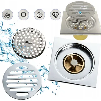 Odvodňovací žlab PODLAHOVÁ VPUST KULATÝ ODTOKOVÁ MŘÍŽKA SPRCHOVÝ ODTOK NA TERASU