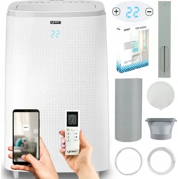 Tepelné čerpadlo Přenosný klimatizátor Tichý 4,7 kW 75 m2 Yoer Odvlhčovač 80 l WiFi Tepelné čerpadlo