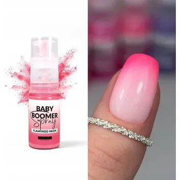 Lak na nehty Slowianka Sytě Růžový Prach pro Ombre Baby Boomer ve Spreji Flamingo Neon 5g