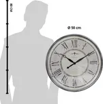 Šedobéžové antik nástěnné hodiny Hotel Lelouver - Ø 50*6 cm / 1*AA