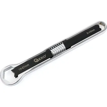 Ruční nářadí Klíč očkový, nastavitelný, oboustranný 5-15mm/15-27mm, Cr-V ocel