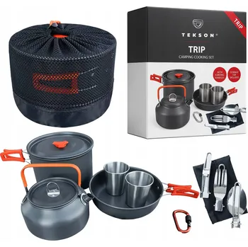 Sada nádobí Sada 9 kusů turistického nádobí na vaření pro vařič Trip Tekson