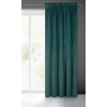 HOTOVÝ ZÁVĚS RIA NA PÁSCE 140X270 CM TMAVÁ TYRKYSOVÁ