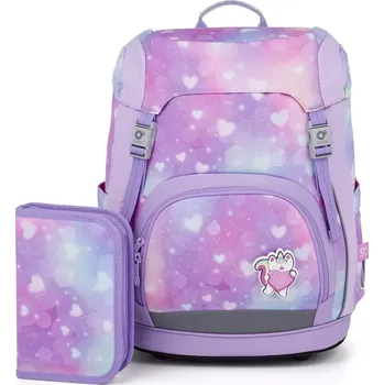 Školní batoh Fialová lehká aktovka Topgal KIRA 25004 SET SMALL