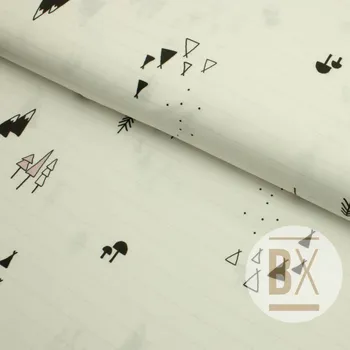 Dekorační látka - Bavlna Leo Příroda Růžová