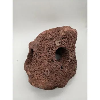 Dekorace do akvária Lávový kámen s dírou M 30 cm