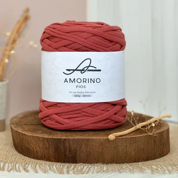 Příze Amorino Fios Textilní špagáty Amorino Fio - Premium 26mm Telha