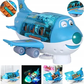 autíčko Otevírací dopravní letadlo INTERAKTIVNÍ ZVUK, SVĚTLO A POHON + Figurky