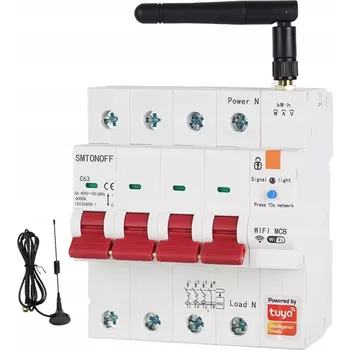 IP kamera Jistič 3fázový+N 63A, proudový chránič C63 WiFi TUYA s měřením spotřeby energie