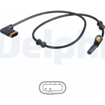 Přislušenství brzdového systému Snímač, počet otáček kol DELPHI SS20550