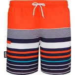 GUGGEN MOUNTAIN Pánské plavecké kraťasy YSB595 S ORANŽOVÁ|ČERNÁ