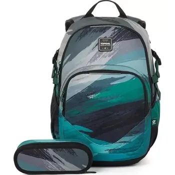 Školní batoh Žíhaný studentský batoh Topgal YOKO 25039 SET STUDENT