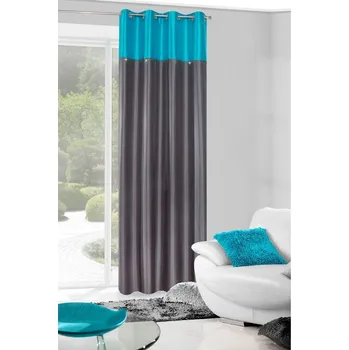 HOTOVÝ ZÁVĚS TIARA1 140X250 CM TYRKYSOVÁ