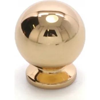 Nábytkové kování Nábytková úchytka knopka zlatá lesklá 2 x 2 x 2,4 cm
