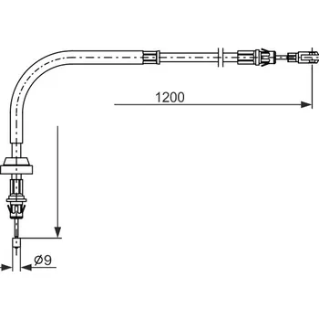 Lanko parkovací brzdy Tažné lanko, parkovací brzda BOSCH 1 987 482 878