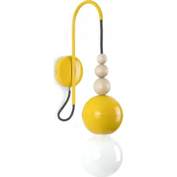 Nástěnné svítidlo Nástěnná lampa Loft Bala žlutá, nástěnné svítidlo KOLOROWE KABLE