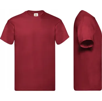 Pánské tričko Pánské originální Tričko Fruit of the Loom cihlově červené, velikost M