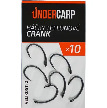 Rybářský háček 10ks - Háčky teflonové CRANK UnderCarp Velikost 2