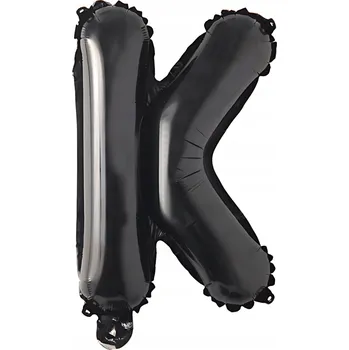 Balónek Fóliový balónek písmeno K černý 92 cm