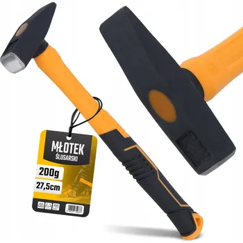 Kladivo Zámečnické kladivo 200 g, Tesařské kladivo, Sklolaminátová násada, Stavební, Ocel CQ