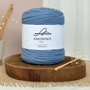 Příze Amorino Fios Textilní špagáty Amorino Fio - Premium 26mm Jeans