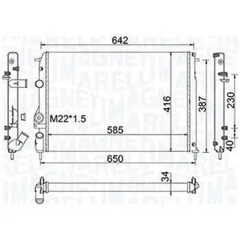 Chladič motoru Chladič, chlazení motoru MAGNETI MARELLI 350213159100