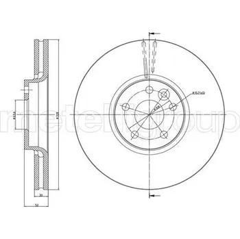 Brzdový kotouč TARCZA HAM.VOLVO XC60 08-