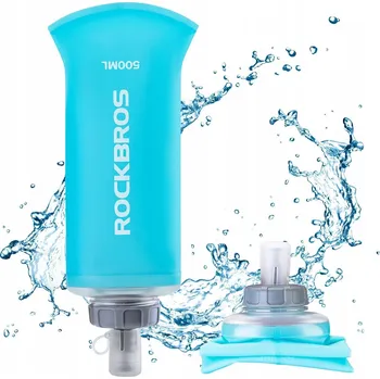 Láhev Měkký lahev na pití (softflask) Rockbros láhev na vodu skládací 500 ml modrá