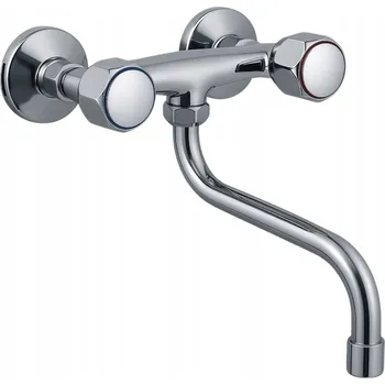 Vodovodní baterie Nástěnná kuchyňská baterie Garmand stříbrná