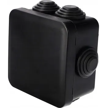 Elektroinstalační krabice EDO Technic Hermetická krabice na omítku s vývodkami IP55 70x70x35 Černá