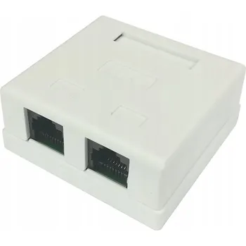 Elektrická zásuvka POVRCHOVÁ ZÁSUVKA SÍŤOVÁ 2xRJ45 KAT. 6
