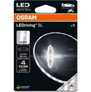 Autožárovka Osram 6418DWP-1BL Žárovka, osvětlení interiéru LED 12V C5W SV8.5-8