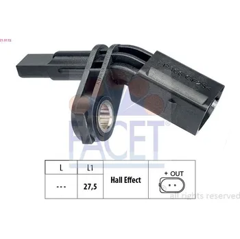 Přislušenství brzdového systému Snímač, počet otáček kol FACET 21.0172